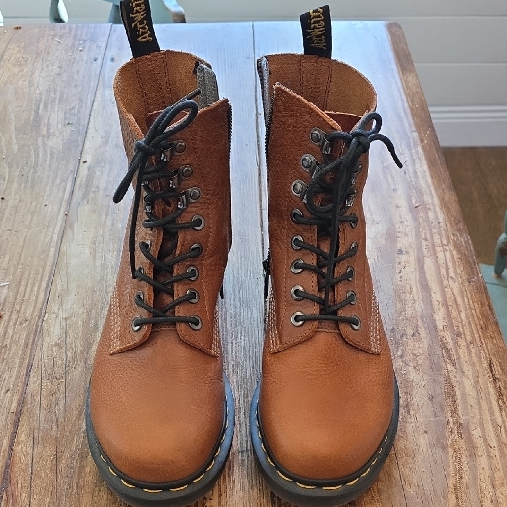 Dr. Martens Tan Leather Boots
